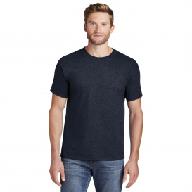 Hanes 5180 Beefy-T 100% Cotton T-Shirt - Heather Navy