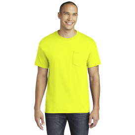 Gildan 5300 Heavy Cotton/Poly Pocket T-Shirt - Safety Green