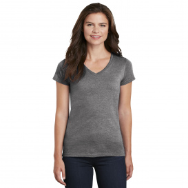 Gildan 5V00L Ladies Heavy Cotton V-Neck T-Shirt - Graphite Heather