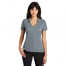 Nike 637165 Ladies Dri-FIT Vertical Mesh Polo - Cool Grey