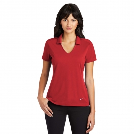 Nike 637165 Ladies Dri-FIT Vertical Mesh Polo - Univerity Red