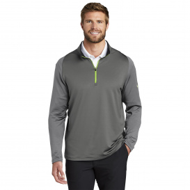 Nike 779795 Dri-FIT Stretch 1/2-Zip Cover-Up - Dark Grey/Cool Grey/Volt