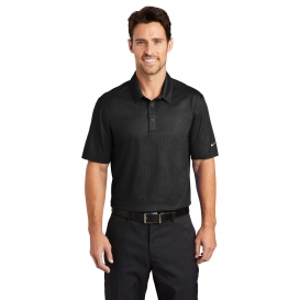 Nike 838964 Dri-FIT Embossed Tri-Blade Polo - Black