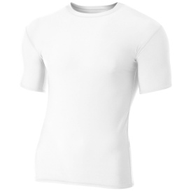 A4 A4N3130 Compression Short Sleeve Tee - White