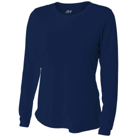 A4 A4NW3002 Women\'s Cooling Performance Long Sleeve Tee - Navy