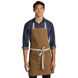 Port Authority A815 Canvas Full Length Two-Pocket Apron - Duck Brown/Stone