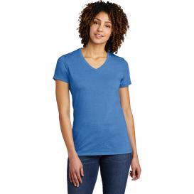 Allmade AL2018 Women\'s Tri-Blend V-Neck Tee - Azure Blue