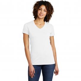 Allmade AL2018 Women\'s Tri-Blend V-Neck Tee - Fairly White