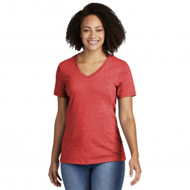 Allmade AL2303 Women\'s Recycled Blend V-Neck Tee - Reclaimed Red Heather