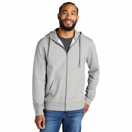 Allmade AL4002 Unisex Organic French Terry Full-Zip Hoodie - Granite Grey Heather