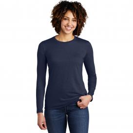 Allmade AL6008 Women\'s Tri-Blend Long Sleeve Tee - Rebel Blue
