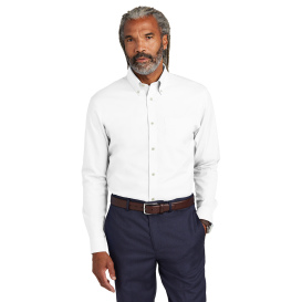 Brooks Brothers BB18000 Wrinkle-Free Stretch Pinpoint Shirt - White
