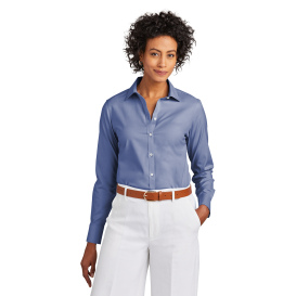 Brooks Brothers BB18001 Women\'s Wrinkle-Free Stretch Pinpoint Shirt - Cobalt Blue
