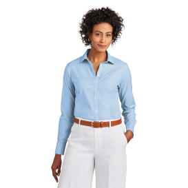 Brooks Brothers BB18001 Women\'s Wrinkle-Free Stretch Pinpoint Shirt - Newport Blue