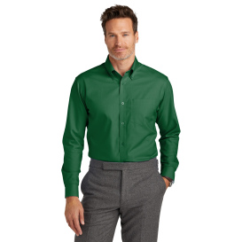 Brooks Brothers BB18002 Wrinkle-Free Stretch Nailhead Shirt - Club Green
