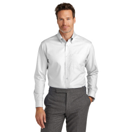 Brooks Brothers BB18002 Wrinkle-Free Stretch Nailhead Shirt - White