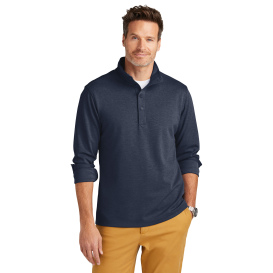 Brooks Brothers BB18202 Mid-Layer Stretch 1/2-Button - Navy Blazer Heather