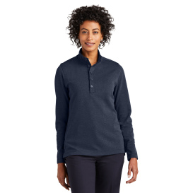 Brooks Brothers BB18203 Women\'s Mid-Layer Stretch 1/2-Button - Navy Blazer Heather