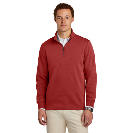 Brooks Brothers BB18206 Double-Knit 1/4 Zip - Rich Red
