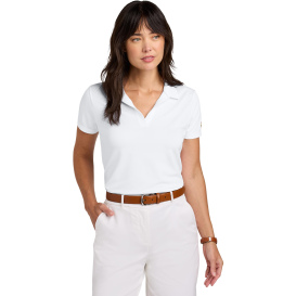 Brooks Brothers BB18221 Ladies Mesh Pique Performance Polo - White