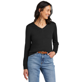 Brooks Brothers BB18411 Women\'s Washable Merino V-Neck Sweater - Deep Black