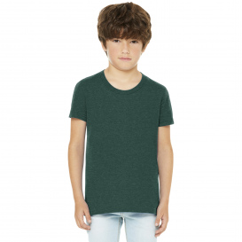 Bella + Canvas BC3001CVC Youth Heather CVC Tee - Heather Forest