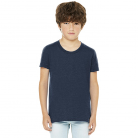 Bella + Canvas BC3001CVC Youth Heather CVC Tee - Heather Navy