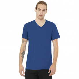 Bella + Canvas BC3005CVC Unisex Heather CVC V-Neck Tee - Heather True Royal