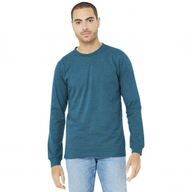 Bella + Canvas BC3501CVC Unisex Heather CVC Long Sleeve Tee - Heather Deep Teal