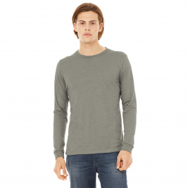 Bella + Canvas BC3501CVC Unisex Heather CVC Long Sleeve Tee - Heather Stone