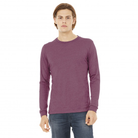 Bella + Canvas BC3513 Unisex Triblend Long Sleeve Tee - Maroon Triblend