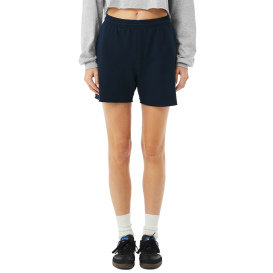 Bella + Canvas BC3787 Women\'s Cutoff Sweatshorts - Navy