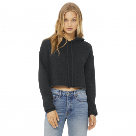 Bella + Canvas BC7502 Women\'s Sponge Fleece Cropped Hoodie - Dark Grey Heather