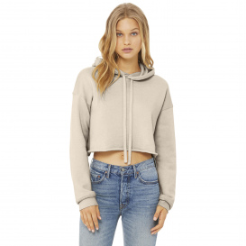 Bella + Canvas BC7502 Women\'s Sponge Fleece Cropped Hoodie - Heather Dust