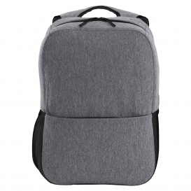 Port Authority BG218 Access Square Backpack - Heather Grey/Black