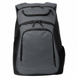 Port Authority BG223 Exec Backpack - Graphite Heather/Black