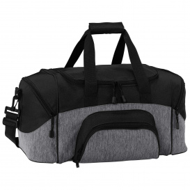 Port Authority BG990S Small Colorblock Sport Duffel - Heather Grey/Black