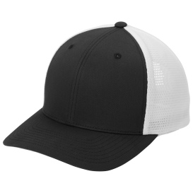 Port Authority C110 Flexfit 110 Mesh Cap - Black/White