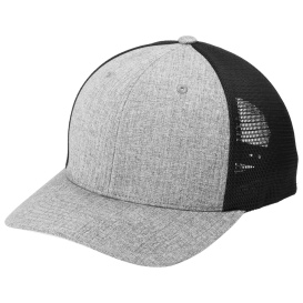 Port Authority C110 Flexfit 110 Mesh Cap - Heather Silver/Black