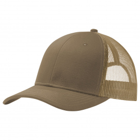 Port Authority C112 Snapback Trucker Cap - Woodland Brown