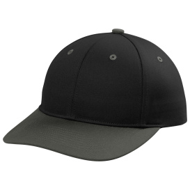 Port Authority C118 Snapback Cap - Black/Grey Steel