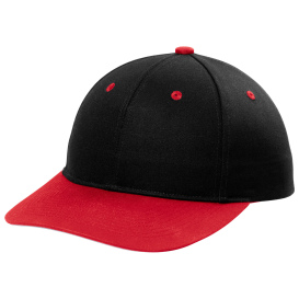 Port Authority C118 Snapback Cap - Black/True Red