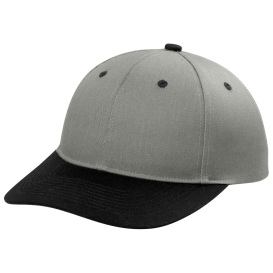 Port Authority C118 Snapback Cap - Heather Grey/Black