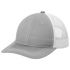 Port Authority C119 Unstructured Snapback Trucker Cap - Gusty Grey/White