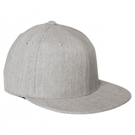 Port Authority C808 Flexfit Flat Bill Cap - Heather Grey