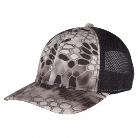 Port Authority C892 Performance Camouflage Mesh Back Snapback Cap - Kryptek Raid/Black