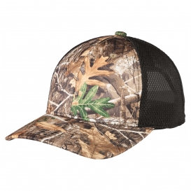 Port Authority C892 Performance Camouflage Mesh Back Snapback Cap - Realtree Edge/Black