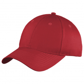 Port & Company C914 Six-Panel Unstructured Twill Cap - True Red