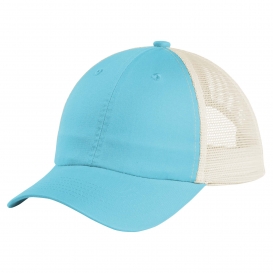 Port Authority C943 Beach Wash Mesh Back Cap - Tidal Wave/Stone