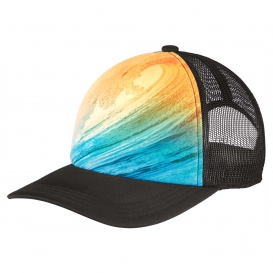 Port Authority C950 Photo Real Snapback Trucker Cap - Wave